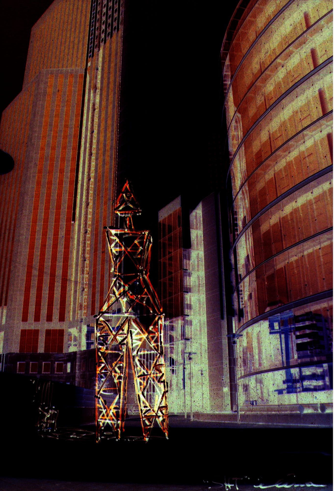 Humanoid pylon, La Defense, Paris