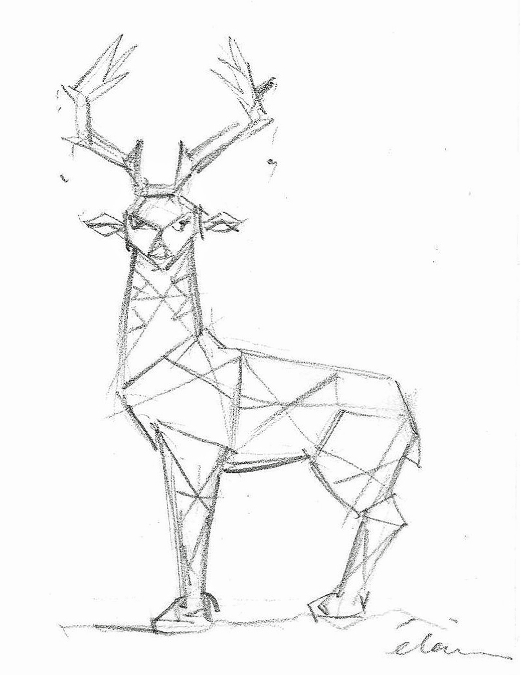 Deer, pylon